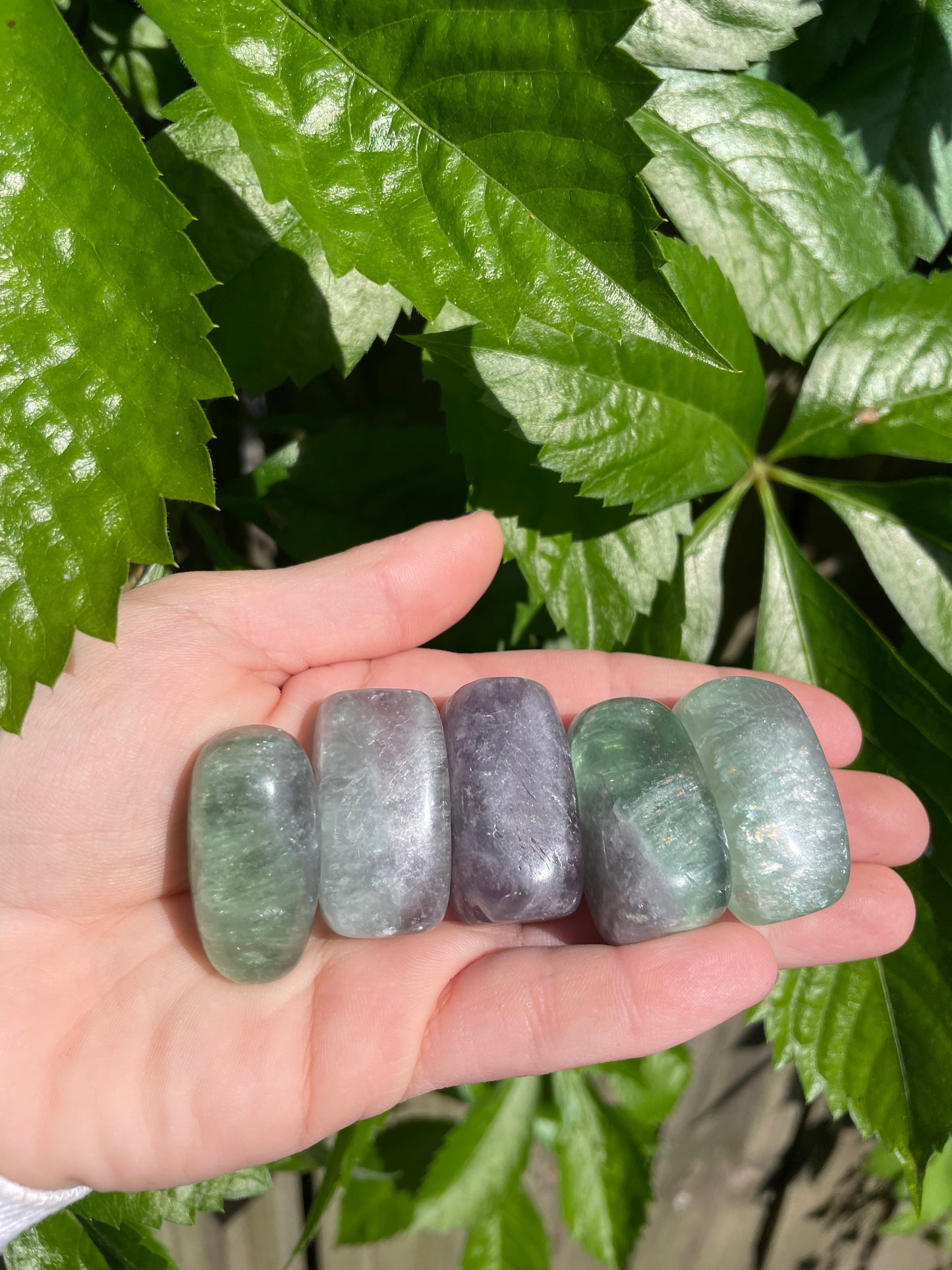 Rainbow Fluorite Tumbles