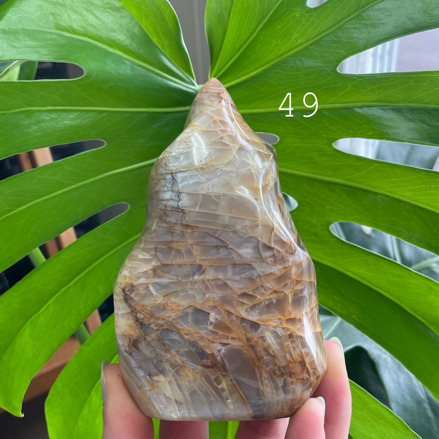 Peach Moonstone Flames