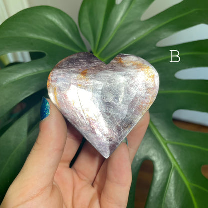 Lepidolite Heart - Extra Gemmy