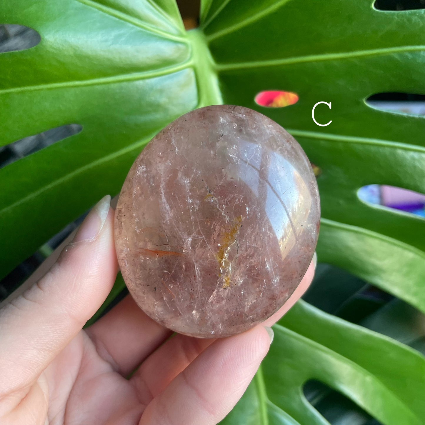 Fire Quartz Palm Stones