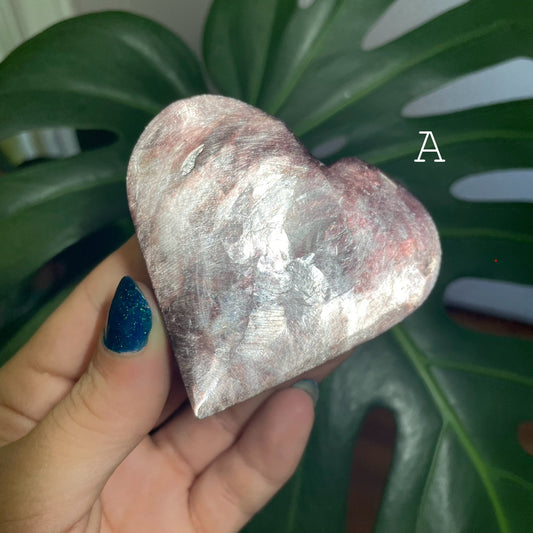 Lepidolite Heart - Extra Gemmy