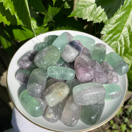 Rainbow Fluorite Tumbles