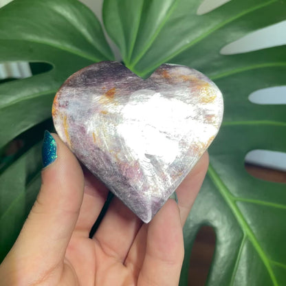 Lepidolite Heart - Extra Gemmy