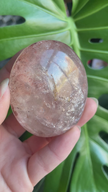 Fire Quartz Palm Stones